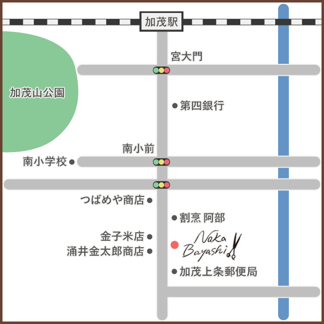 美容室の案内地図